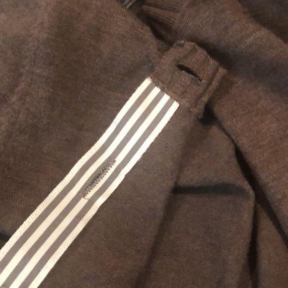 Banana Republic long sleeve merino extra fine wool cardigan in chocolate - Picture 5 of 8
